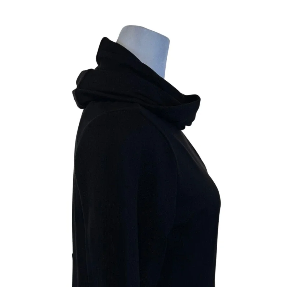 Womens Petite Small Cowl Neck Black Tunic Dress Lisa Rinna Collection - Picture 4 of 9